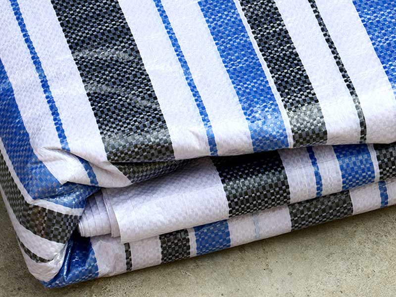 聚乙烯旭皇黑白条货场盖布