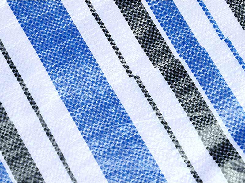 聚乙烯旭皇黑白条货场盖布